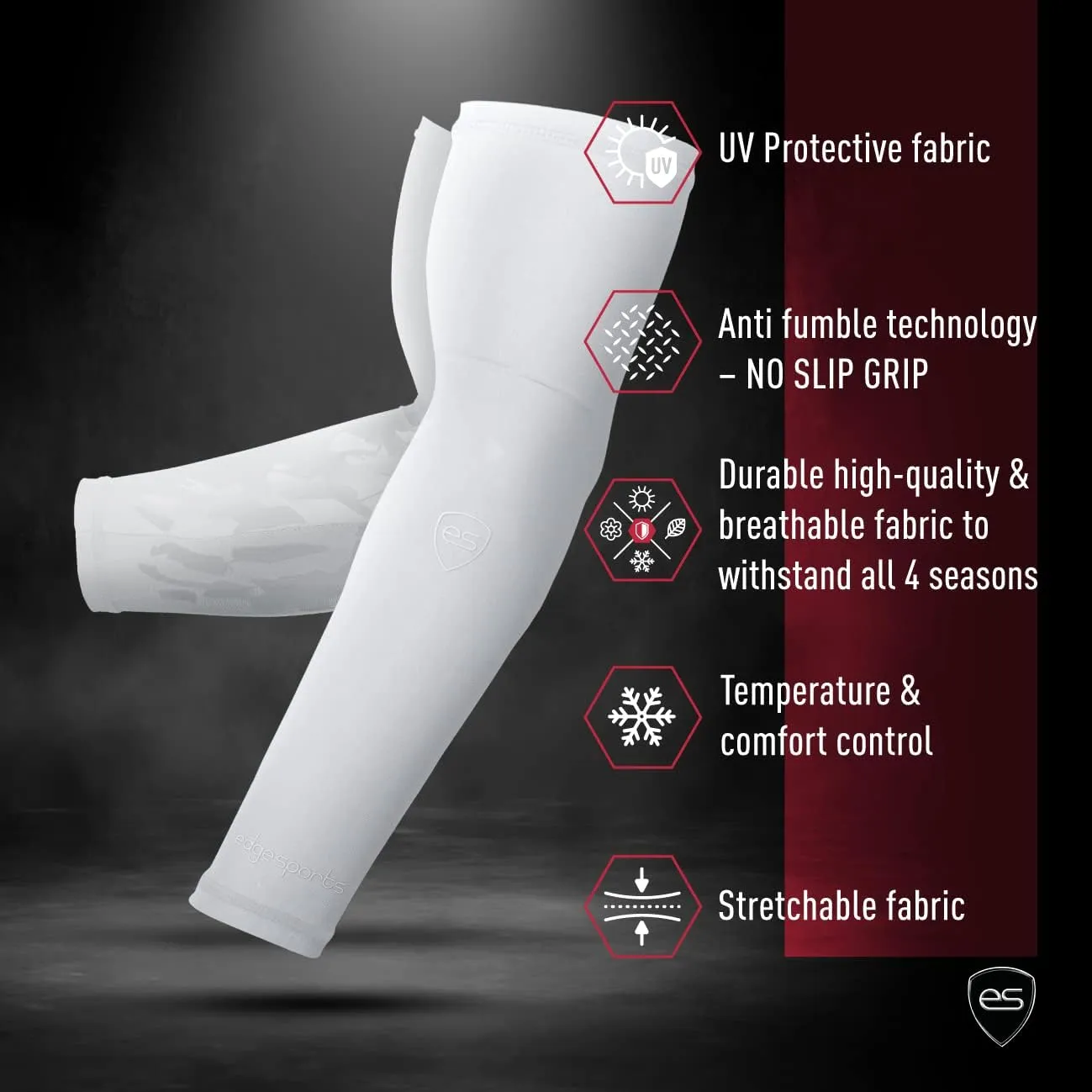 Compression Arm Sleeves for Men & Women - Protective Sleeves to Cover Arms for Sports - Tattoo Cover Up & UV Protection