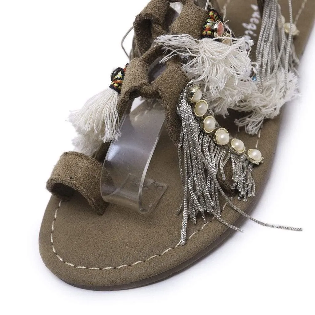 Concetta Lace Up Flat Sandals