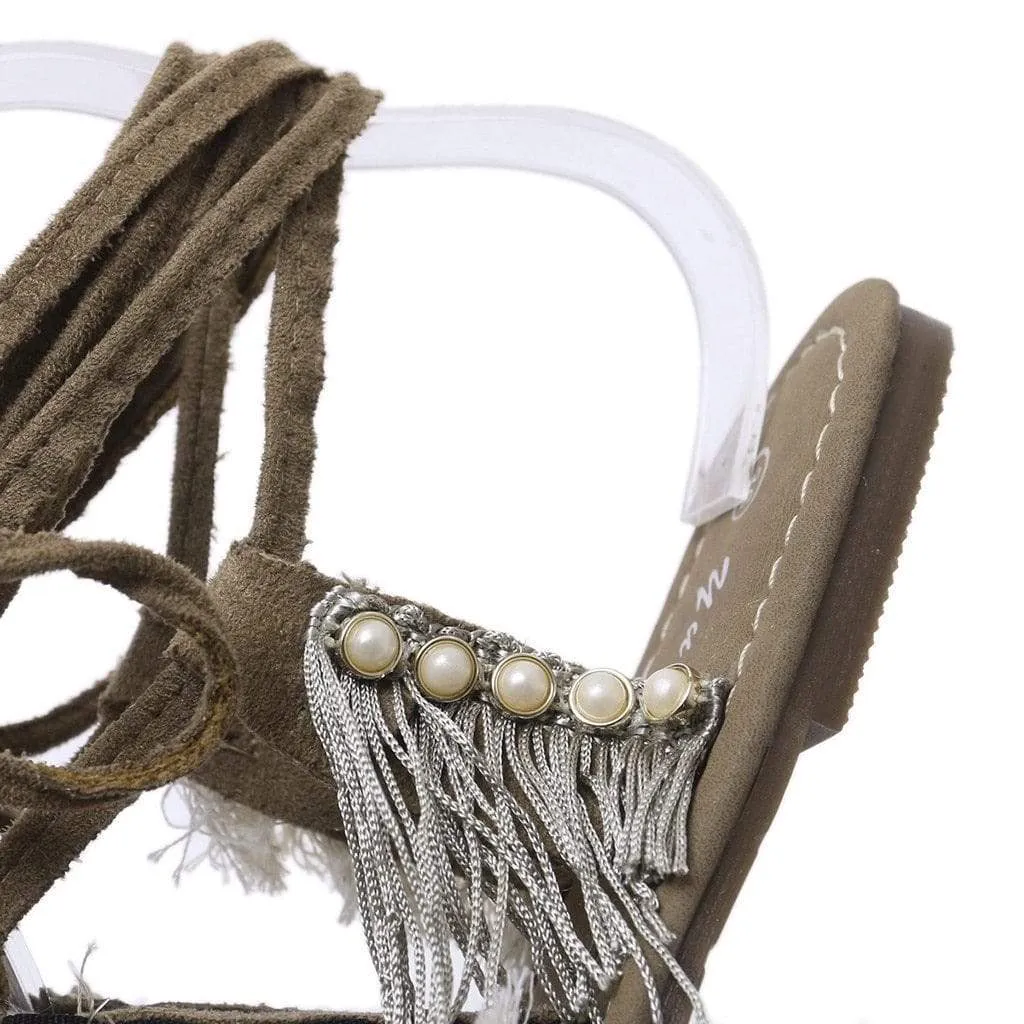 Concetta Lace Up Flat Sandals