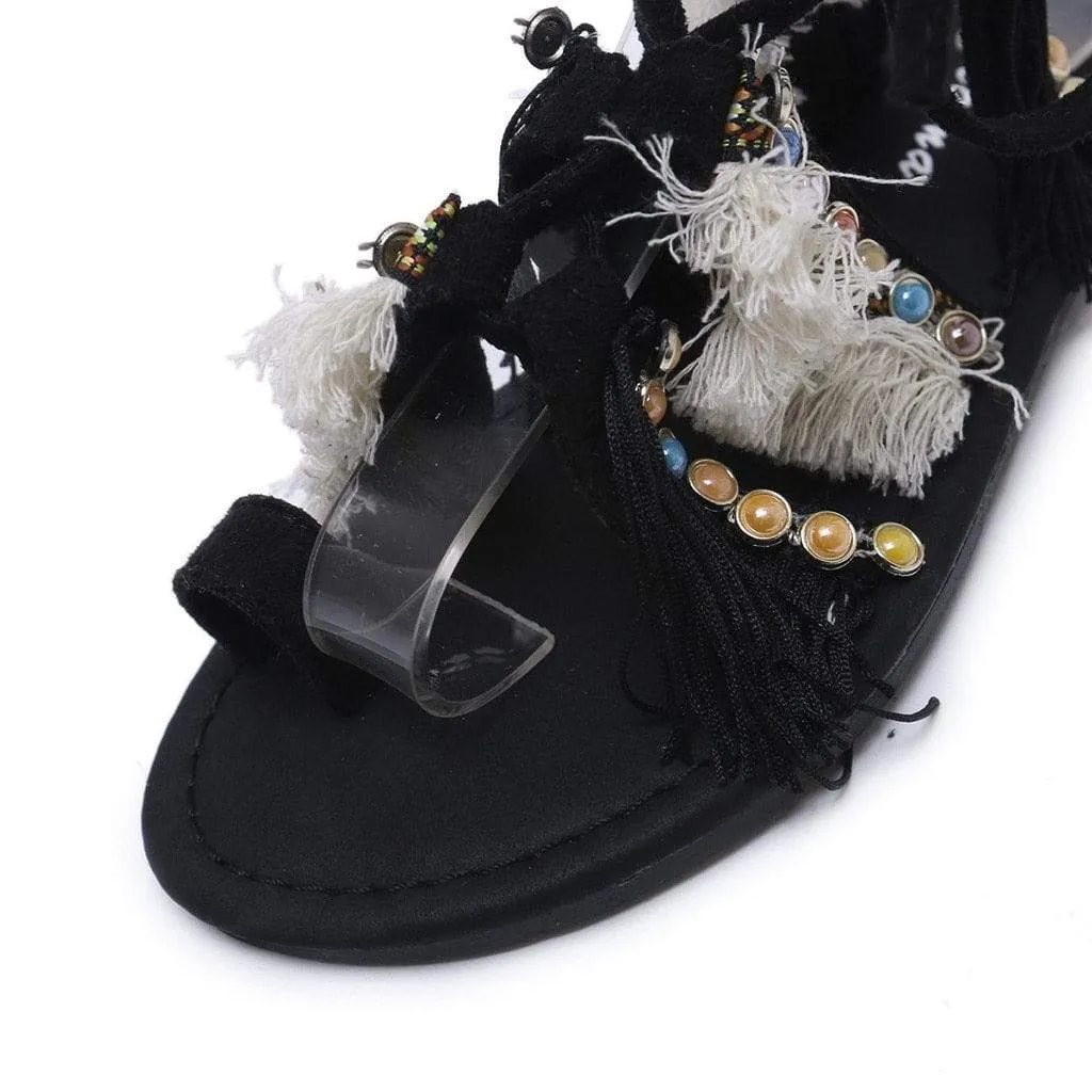 Concetta Lace Up Flat Sandals