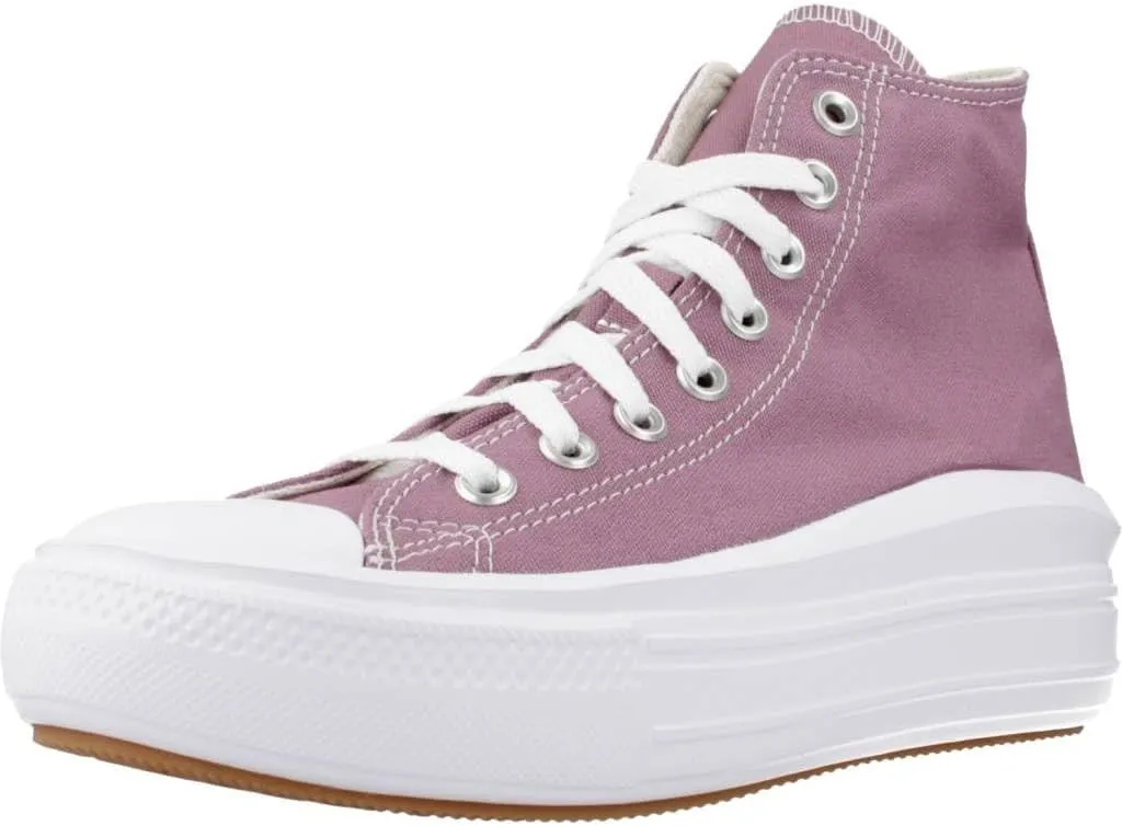 Converse Unisex Move High Canvas Sneaker - Lace up Closure Style - Dreamy Dahlia/White/Black 7