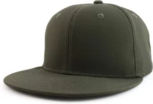 Cotton Ripstop Flatbill High Profile Snapback Baseball Cap