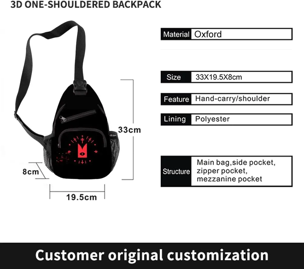 Cult Of The Lamb Backpack Oxford Bag Game Backpack Casual Bag High Capacity Bags (Suit 1)