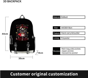 Cult Of The Lamb Backpack Oxford Bag Game Backpack Casual Bag High Capacity Bags (Suit 1)