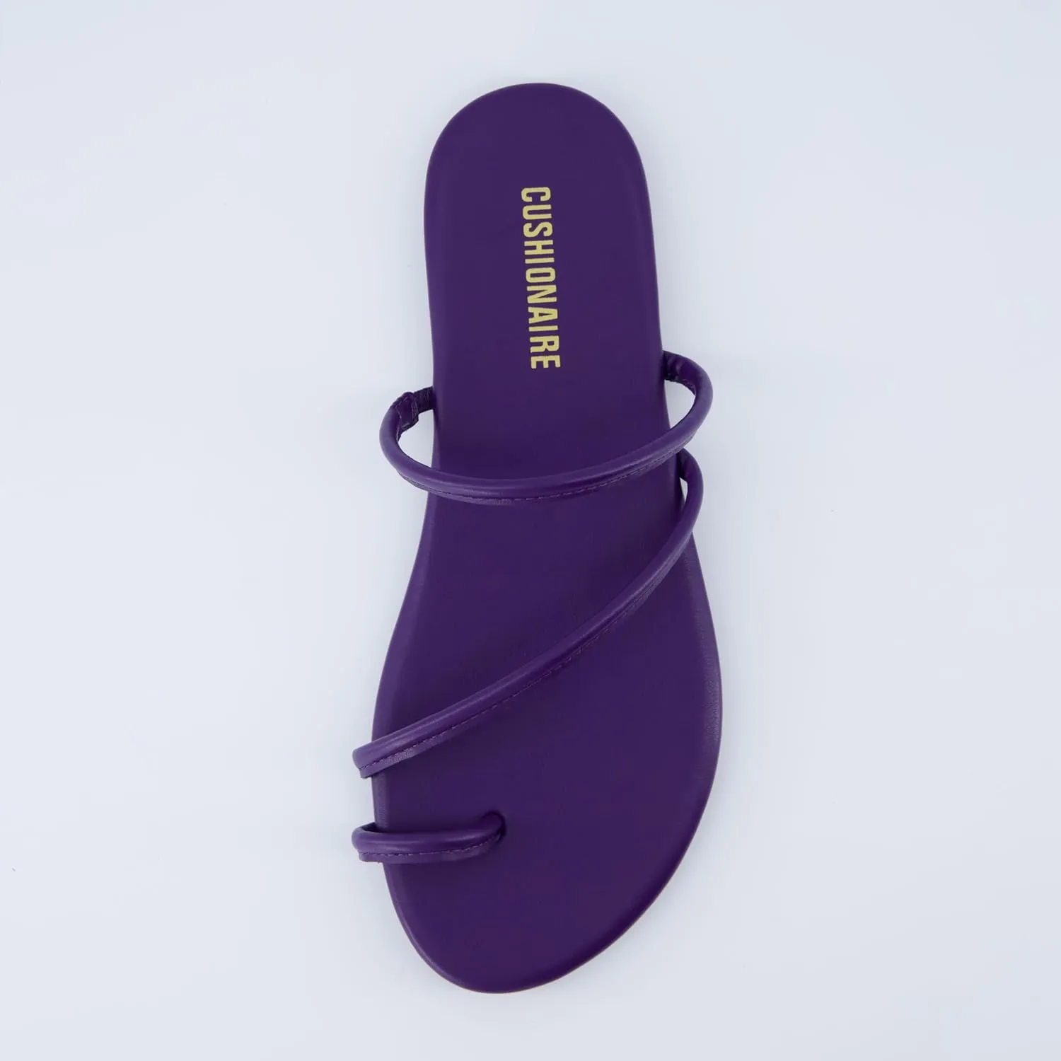 CUSHIONAIRE Resort Women’s Minimalist Strappy Sandals – Lightweight Summer Flat Sandals with Cushioned Footbed
