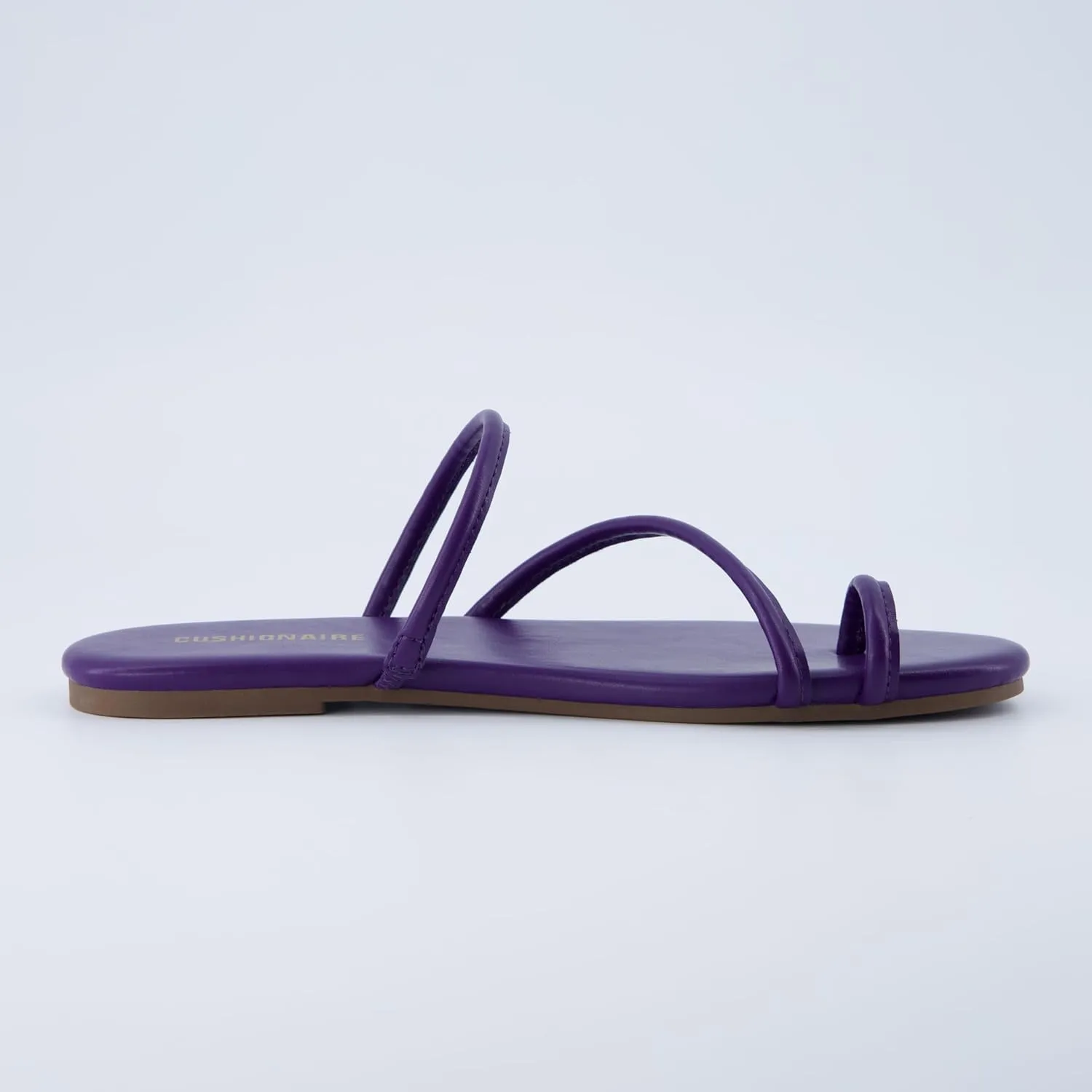 CUSHIONAIRE Resort Women’s Minimalist Strappy Sandals – Lightweight Summer Flat Sandals with Cushioned Footbed