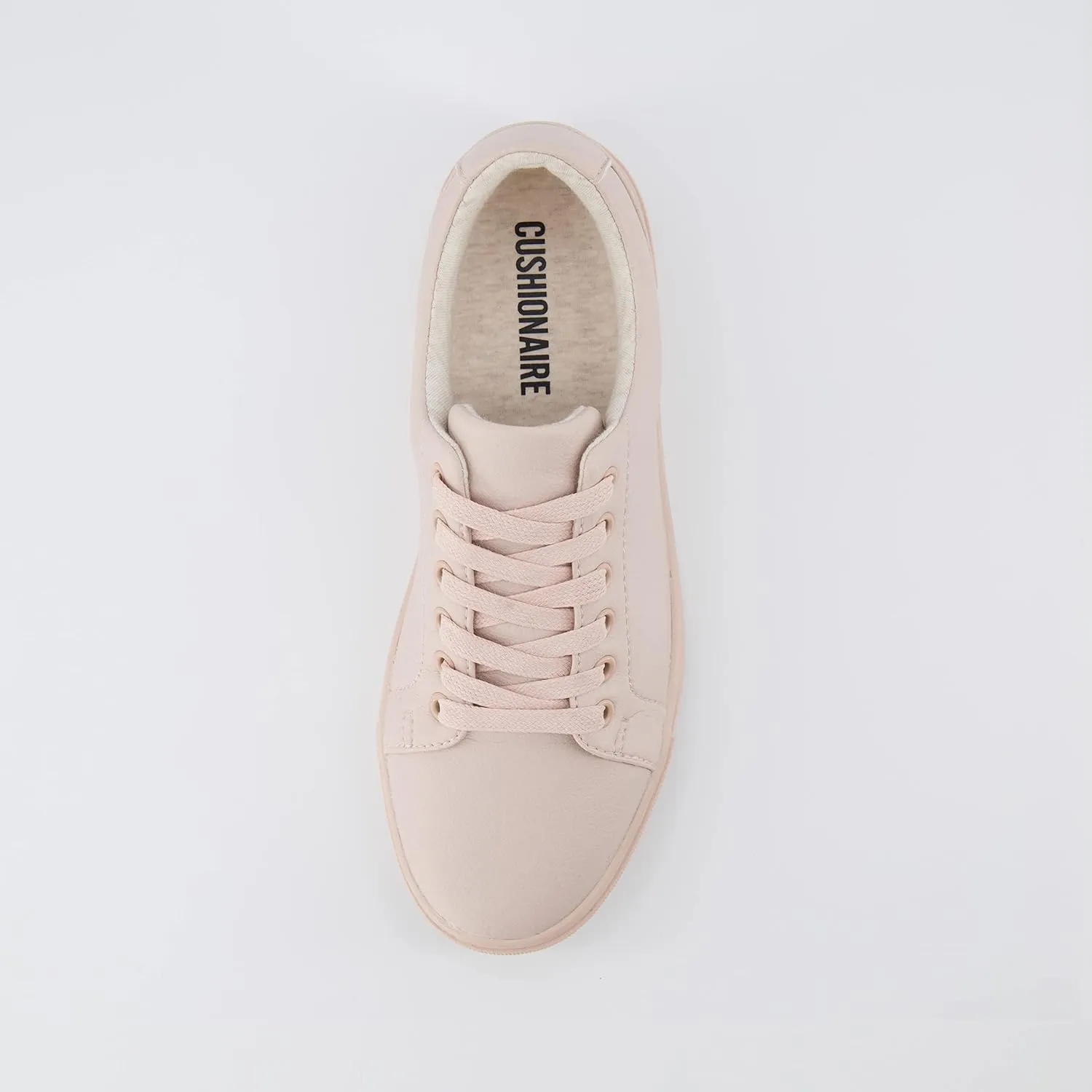 CUSHIONAIRE Women's Hashtag lace up Sneaker  Comfort Foam, Wide Widths Available
