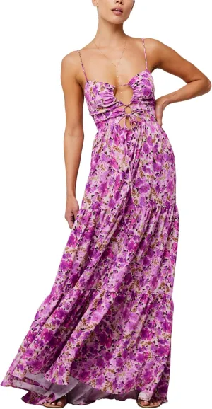 Cute Floral Long Sundresses for Women Boho Smocked Spaghetti Strap Dress Y2k Flowy Beach Ruffle Backless Maxi Dress
