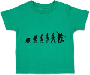 Cute Rascals Toddler T-Shirt Human Evolution into Skater Cotton Olympics Event Boy & Girl Clothes