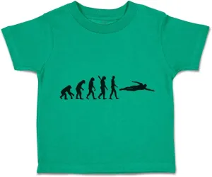 Cute Rascals Toddler T-Shirt Human Evolution into Swim Athlete Olympics Event Boy & Girl Clothes