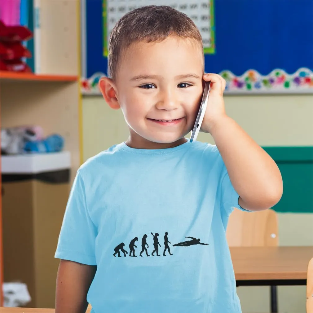 Cute Rascals Toddler T-Shirt Human Evolution into Swim Athlete Olympics Event Boy & Girl Clothes