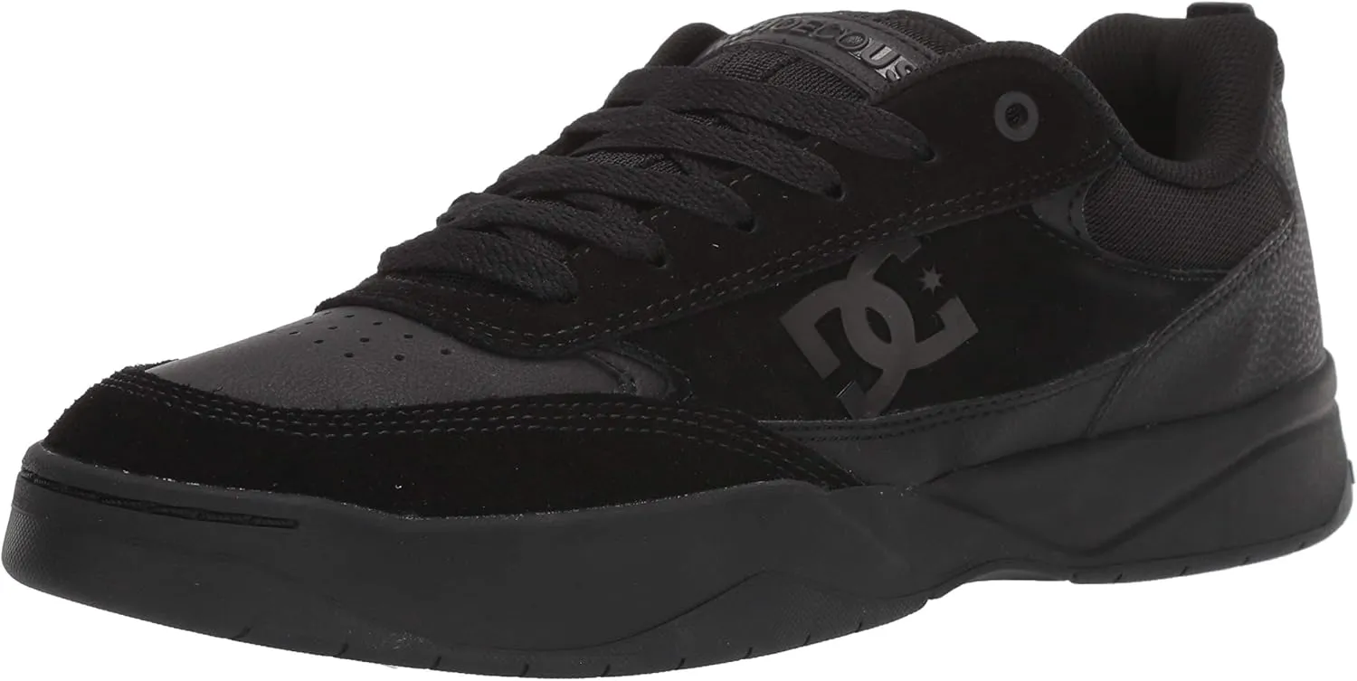 DC Men's Penza Skate Shoe, Black/Black, 7.5 M US