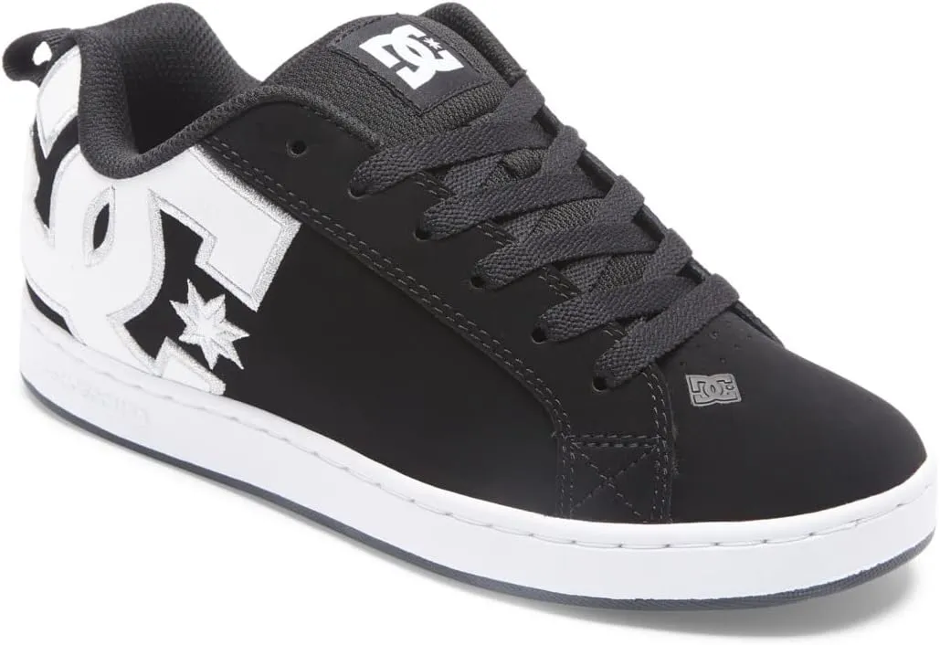 DC Shoes Court Graffik Womens Skate Trainers in Black White - 8 US