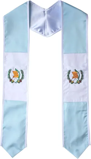 Del Mex Guatemala and USA Combo Flag Graduation Sash Stole Country Pride