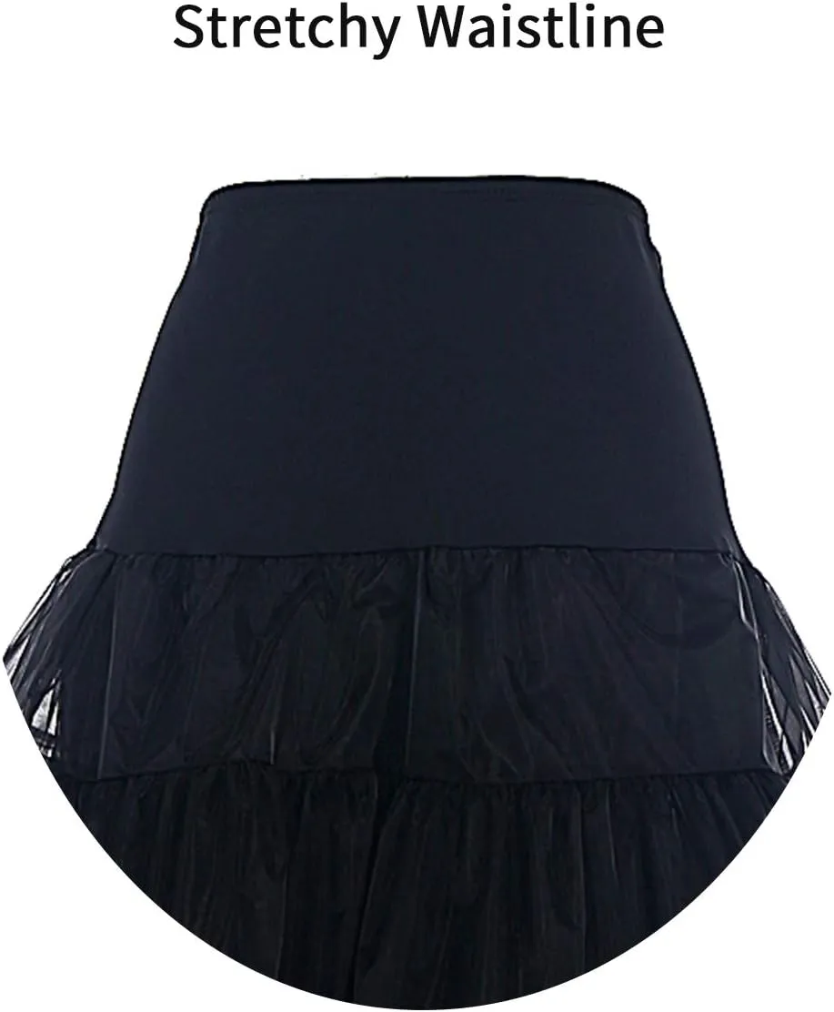 DRESSTELLS 50s Petticoat Skirts Women Vintage Tutu Underkirt Retro Crinoline