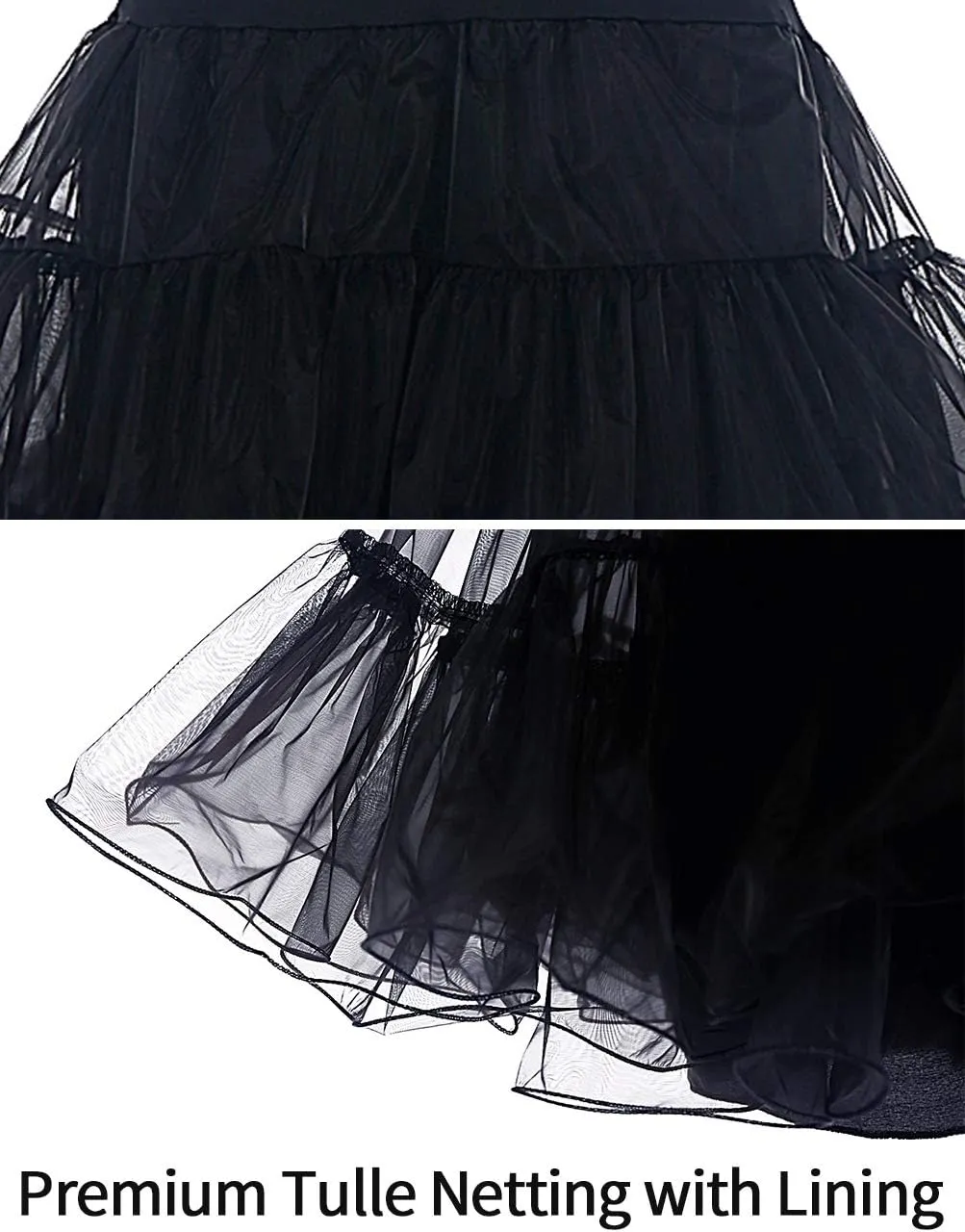 DRESSTELLS 50s Petticoat Skirts Women Vintage Tutu Underkirt Retro Crinoline