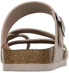 Eden - Women's Casual Flat Strappy Slip-On Cork Footbed Sandals