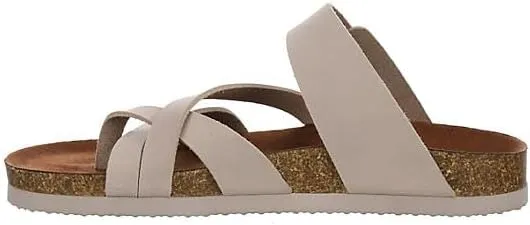 Eden - Women's Casual Flat Strappy Slip-On Cork Footbed Sandals