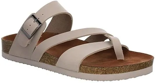 Eden - Women's Casual Flat Strappy Slip-On Cork Footbed Sandals
