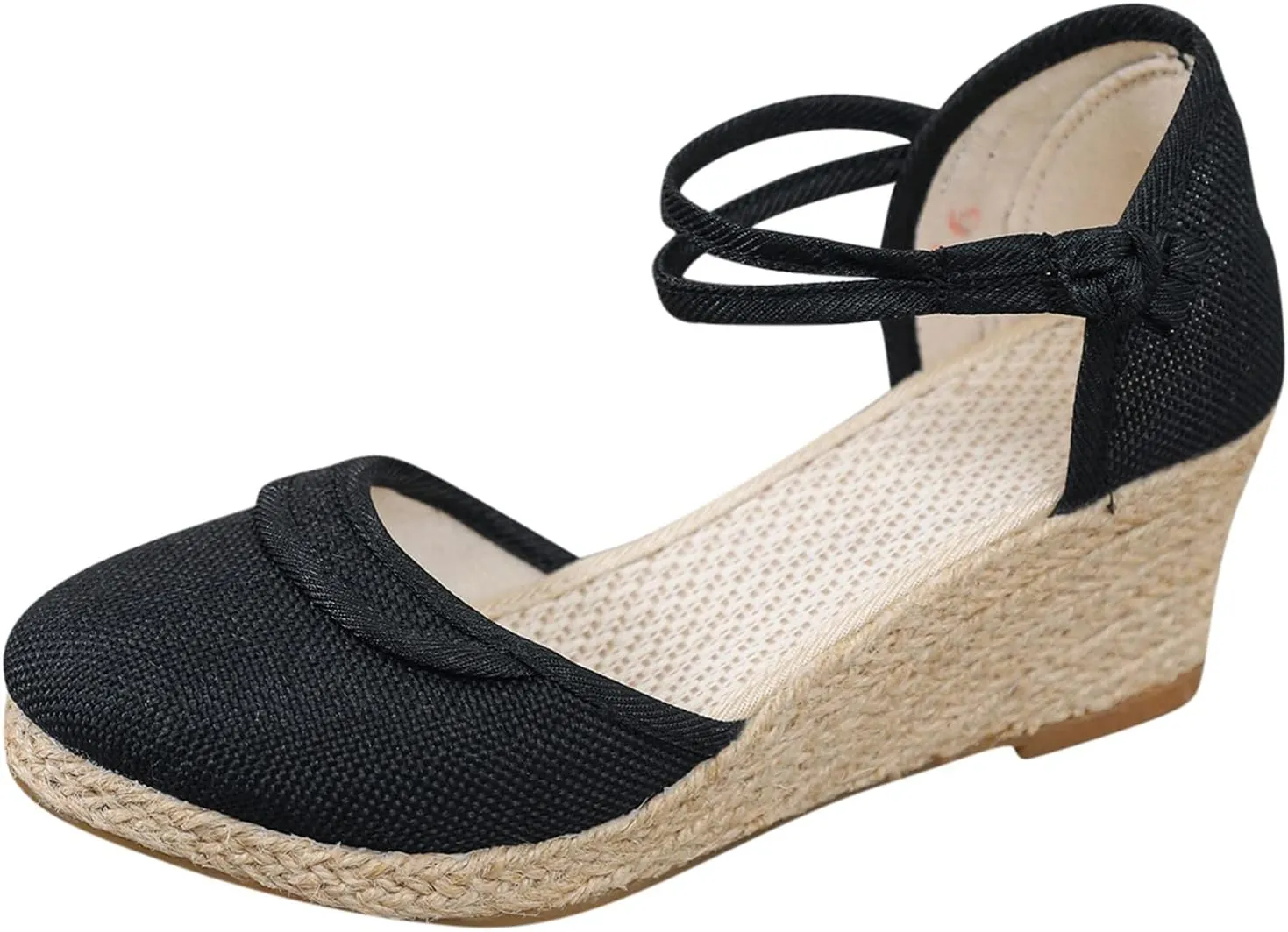 Eduavar Sandals for Women Dressy, Orthopedic Sandals for Women Comfy Espadrille Wedge Platform Sandal Close Toe Shoes