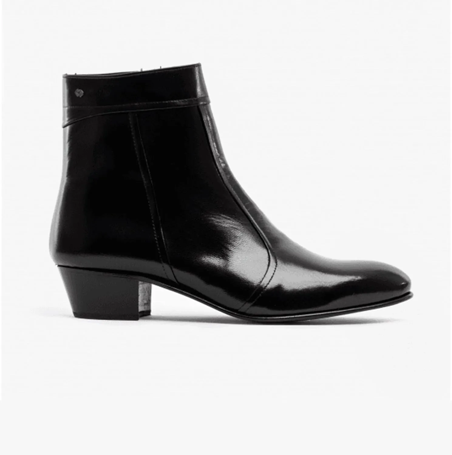 EMMANUEL Mens Premium Handcrafted Luxury 100% Real Exotic Leather Cuban Heel Smart Formal Dress Boots Made In Spain