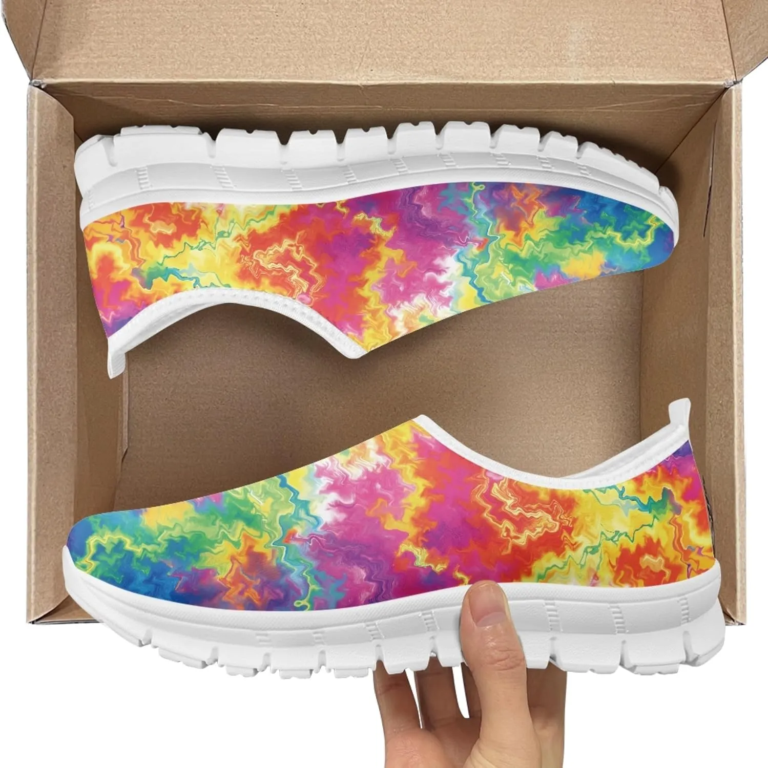 Fashion Design Walking Shoes for Women Comfort Slip on Casual Sneakers Size 5-10.5