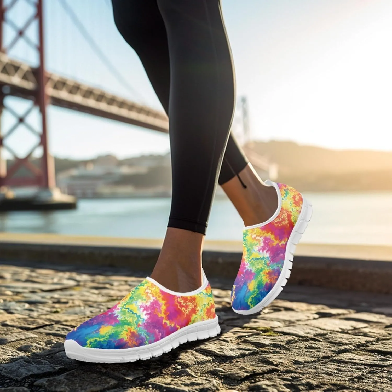Fashion Design Walking Shoes for Women Comfort Slip on Casual Sneakers Size 5-10.5