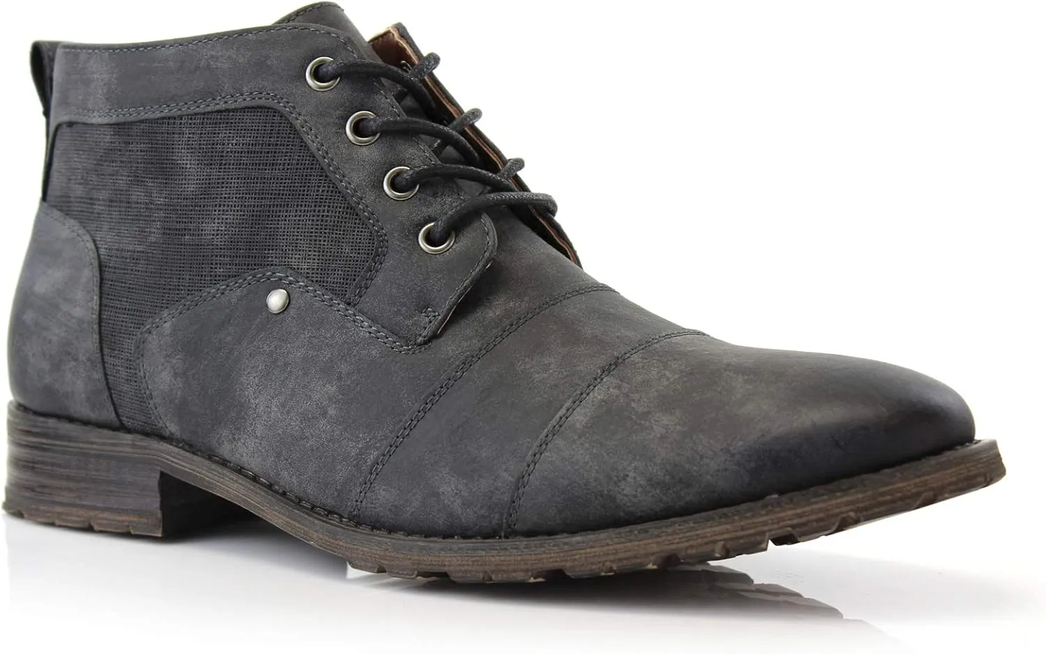 Ferro Aldo Blaine MFA806035 Mens Casual Brogue Mid-Top Lace-Up and Zipper Boots…