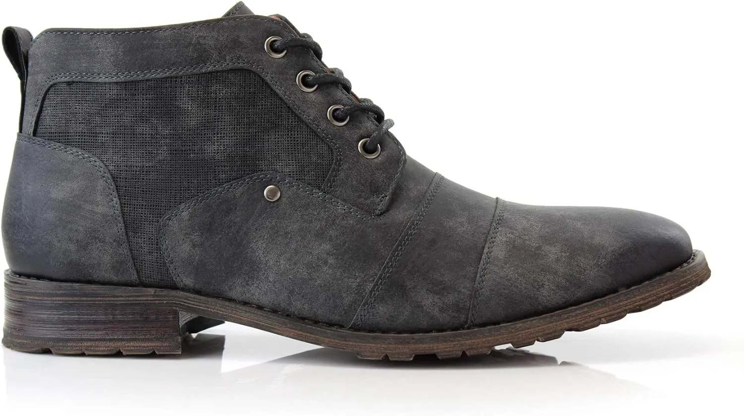 Ferro Aldo Blaine MFA806035 Mens Casual Brogue Mid-Top Lace-Up and Zipper Boots…