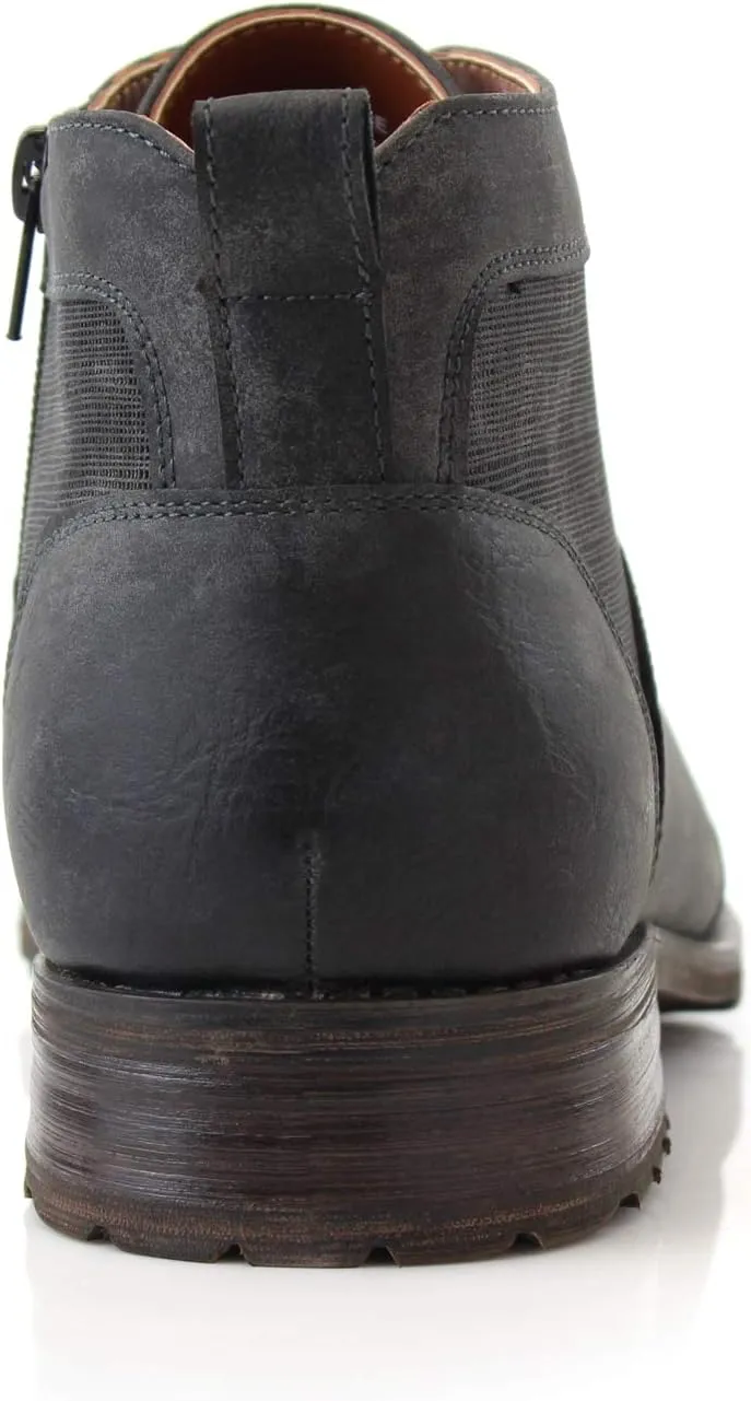 Ferro Aldo Blaine MFA806035 Mens Casual Brogue Mid-Top Lace-Up and Zipper Boots…
