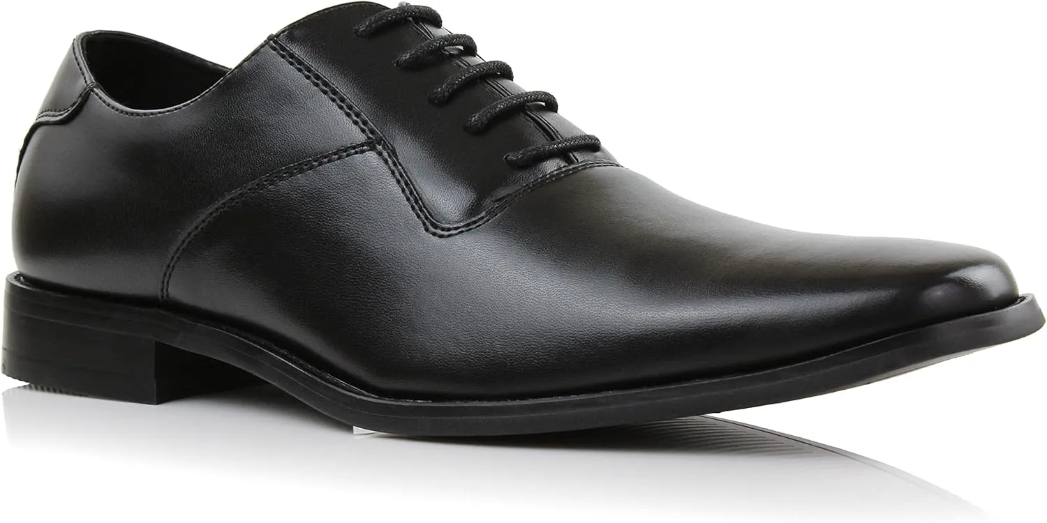 Ferro Aldo Men’s Classic Vegan Leather Lace-Up Oxford Formal Dress Shoes