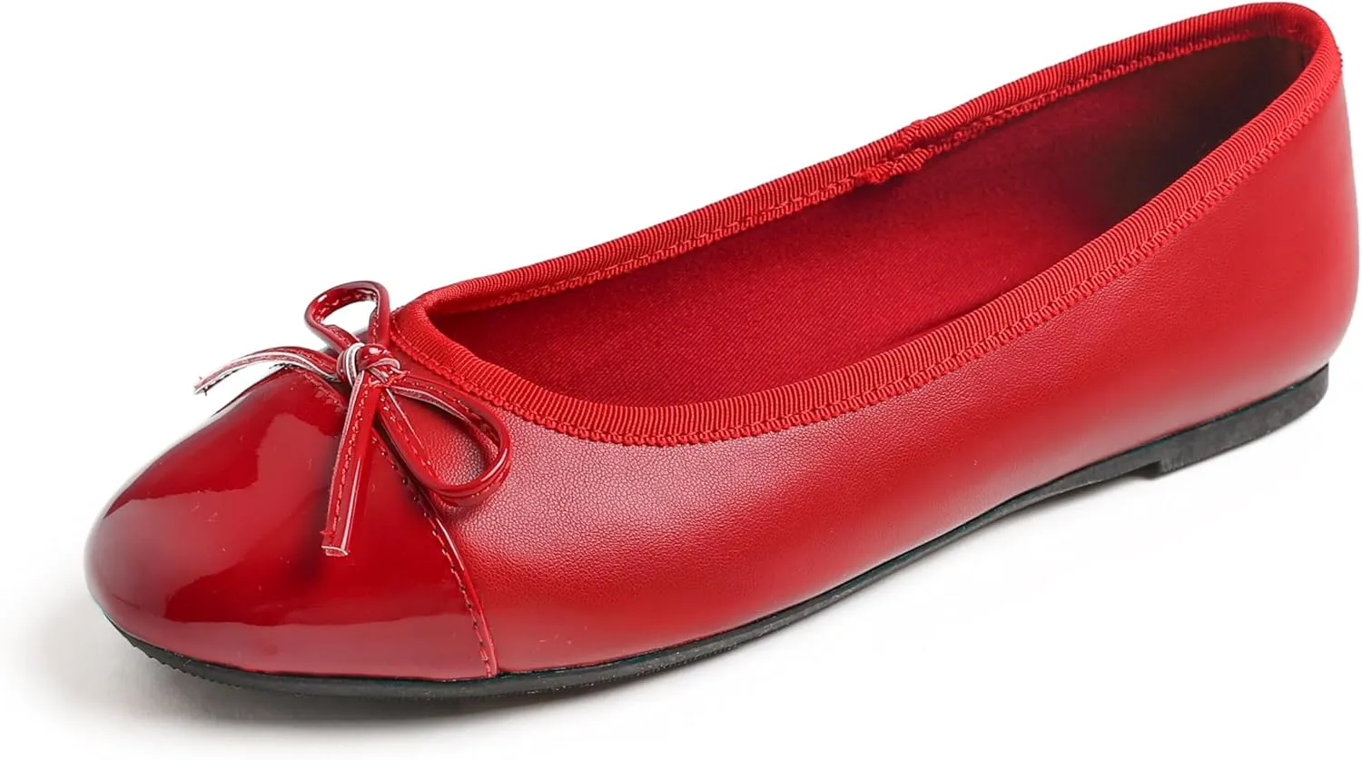 FEVERSOLE Women's Bow Tie Fashion Dress Slip On Shoes Round Toe Ballet Flat