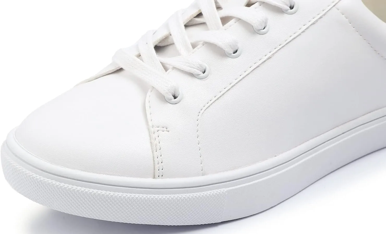 FEVERSOLE Women's Featured PU Leather Colorful Lace Up Sneaker