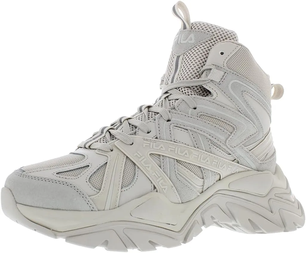 Fila Electrove 2 High Womens Sneaker, Silver Grey/White Sand/Metallic Silver, 10 B (M) US