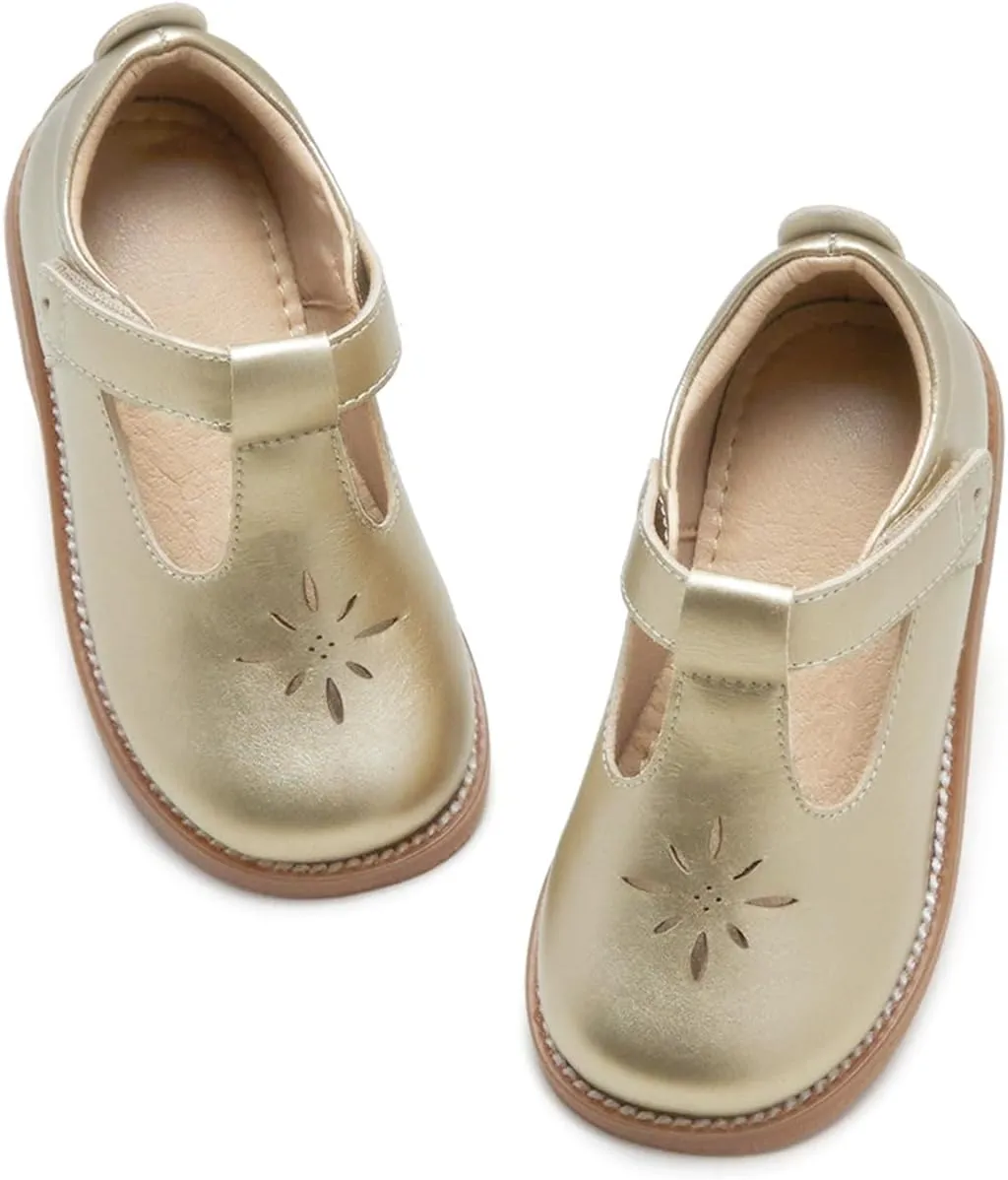 Flaryzone Toddler Little Girl Mary Jane School Uniform Oxfords Flat Dress Shoes