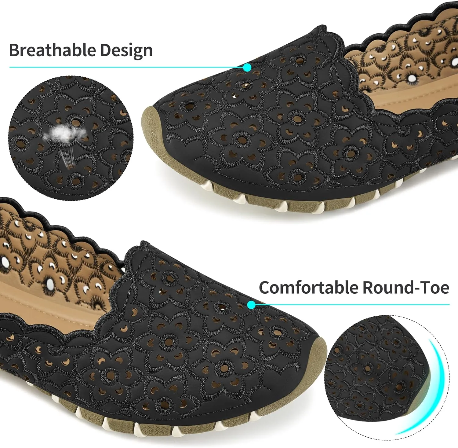 Flats for Women Ballet Shoes: Comfortable Closed Toe Dressy Shoes for Womens Slip on Ballet Flats