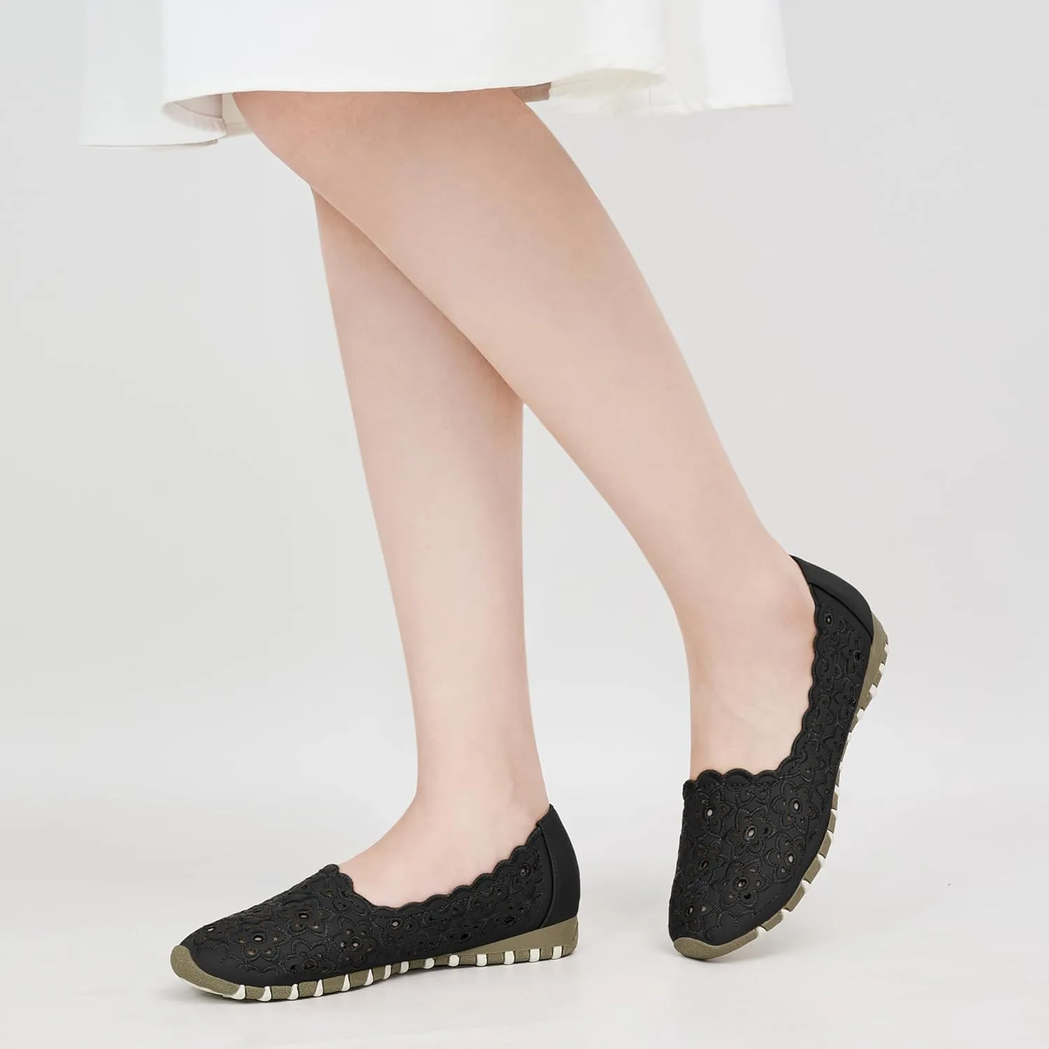 Flats for Women Ballet Shoes: Comfortable Closed Toe Dressy Shoes for Womens Slip on Ballet Flats
