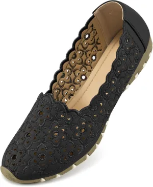 Flats for Women Ballet Shoes: Comfortable Closed Toe Dressy Shoes for Womens Slip on Ballet Flats