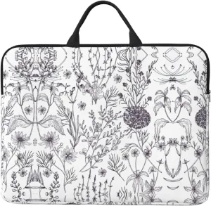 Flowering Herbs and Herbaceous Plants 14in Laptop Case Sleeve Bag â€“ Versatile Shoulder Messenger Briefcase, Designed for Business Travel