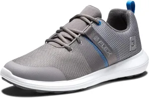 FootJoy mens Fj Flex Golf Shoe, Grey/Blue, 8.5 US