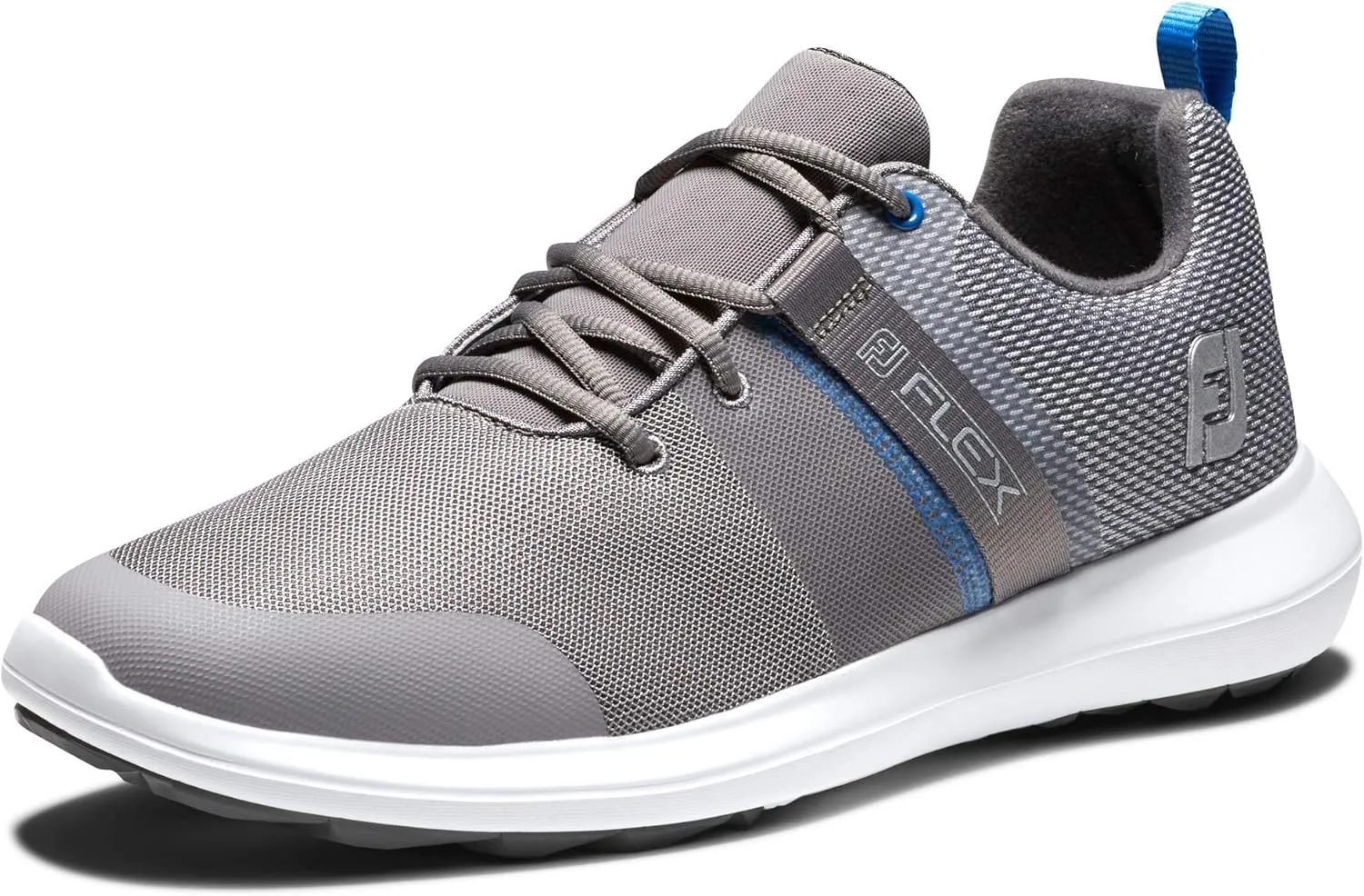FootJoy mens Fj Flex Golf Shoe, Grey/Blue, 8.5 US