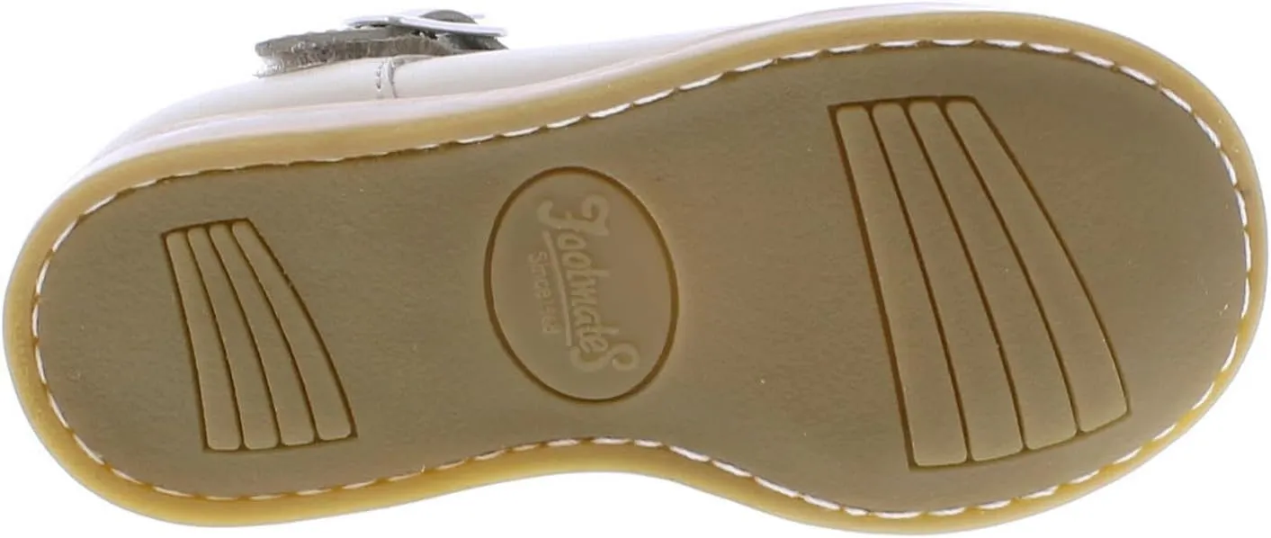 FOOTMATES Allie Leather Mary Jane Shoes for Girls - Girls Dress Shoes with Wide Toe Box, Comfort Insoles, and Non-Slip Non-Marking Outsoles