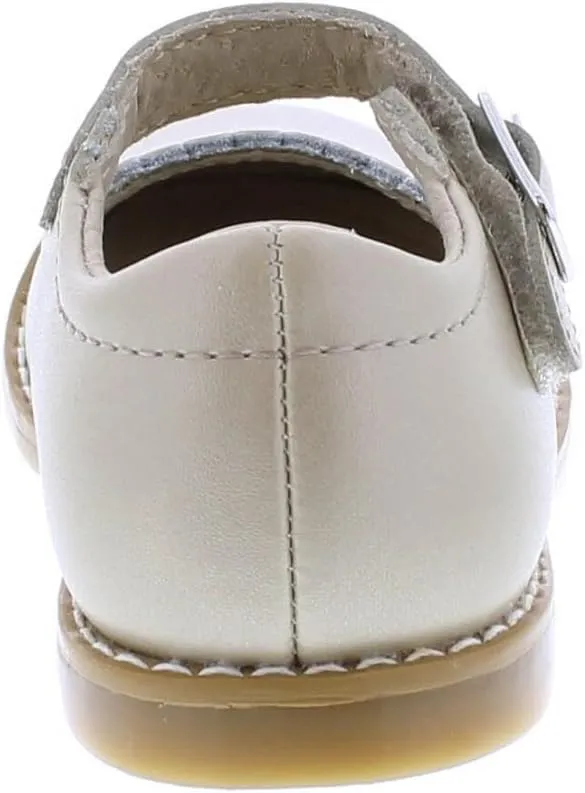 FOOTMATES Allie Leather Mary Jane Shoes for Girls - Girls Dress Shoes with Wide Toe Box, Comfort Insoles, and Non-Slip Non-Marking Outsoles
