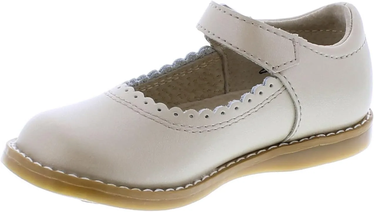 FOOTMATES Allie Leather Mary Jane Shoes for Girls - Girls Dress Shoes with Wide Toe Box, Comfort Insoles, and Non-Slip Non-Marking Outsoles