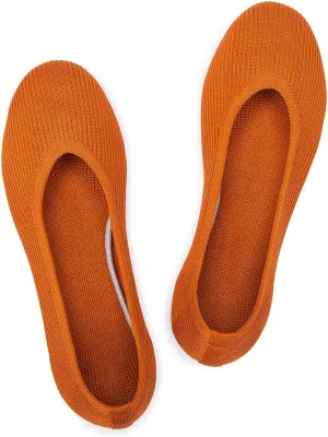 Frank Mully Women's Ballet Flats Round Toe Walking Flats Slip On Work Shoes Knitted Flats Shoes for Woman Soft Lightweight