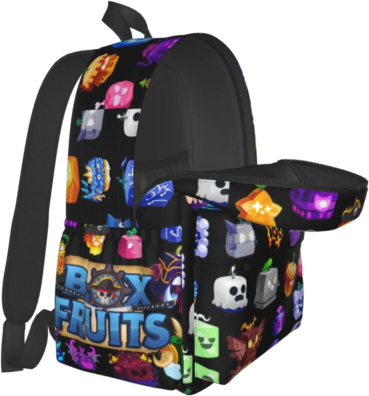 Game Box Backpack Fruits Games Bookbag With Multiple Pockets Casual Fruits Laptop Backpack for Travel Picnic Outdoor