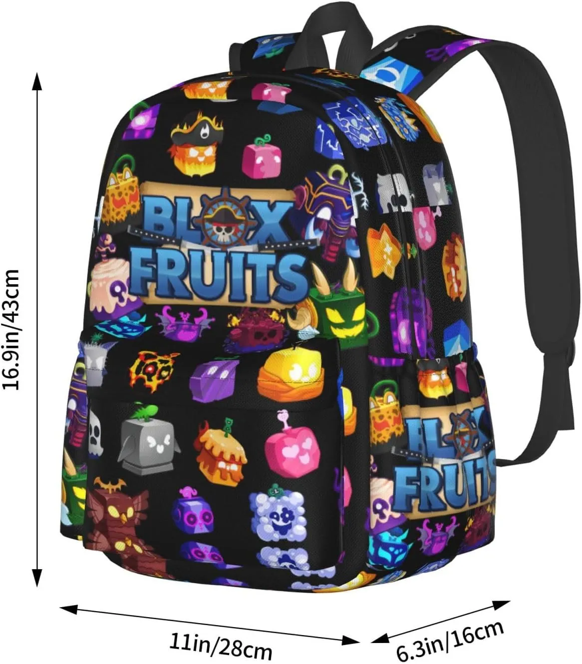 Game Box Backpack Fruits Games Bookbag With Multiple Pockets Casual Fruits Laptop Backpack for Travel Picnic Outdoor
