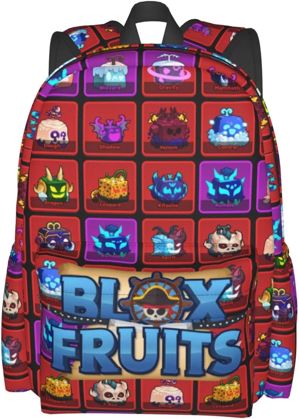 Game Box Backpack Fruits Games Bookbag With Multiple Pockets Casual Fruits Laptop Backpack for Travel Picnic Outdoor