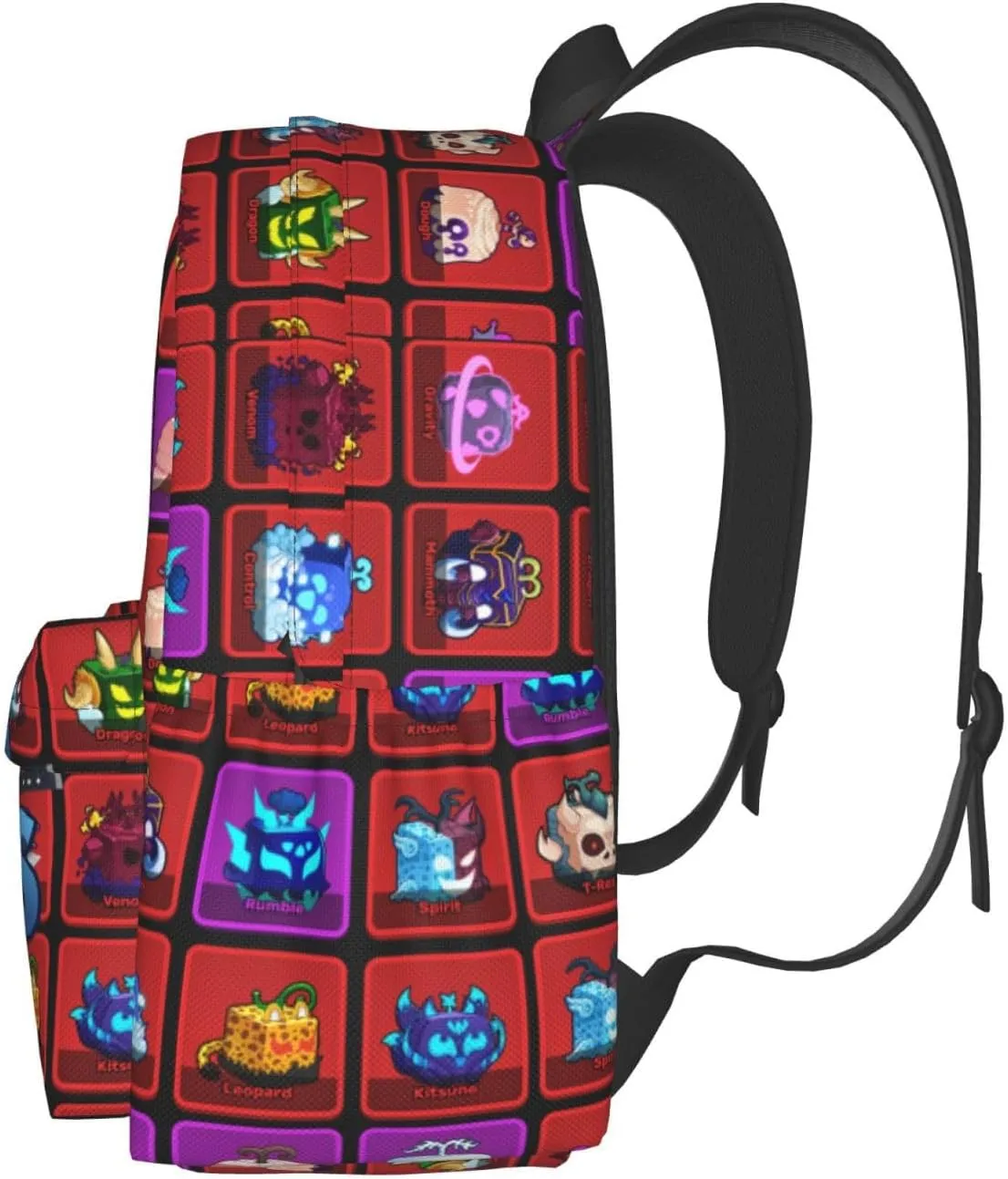 Game Box Backpack Fruits Games Bookbag With Multiple Pockets Casual Fruits Laptop Backpack for Travel Picnic Outdoor