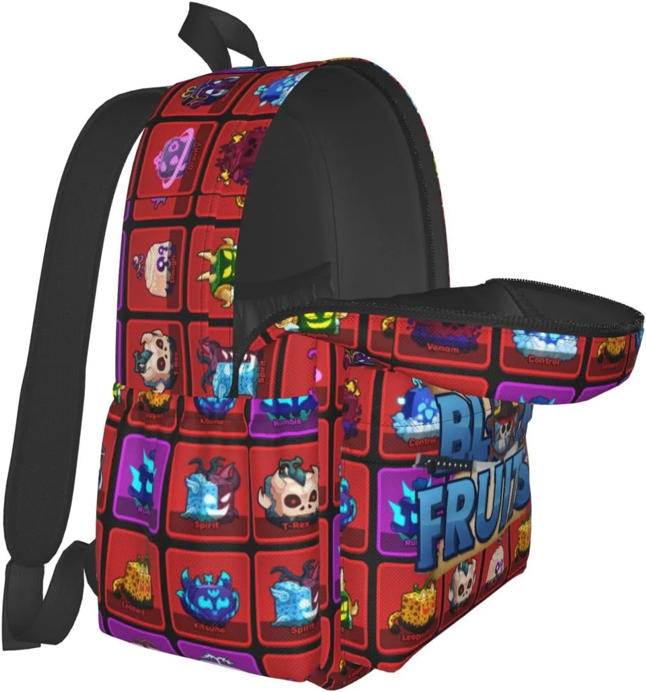 Game Box Backpack Fruits Games Bookbag With Multiple Pockets Casual Fruits Laptop Backpack for Travel Picnic Outdoor